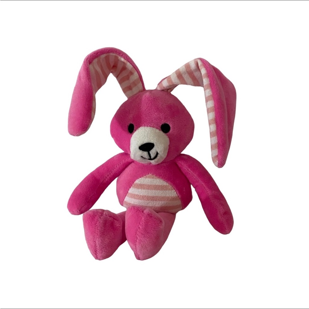 Plush Pink Plush Bunny with Bendable Ears 9”